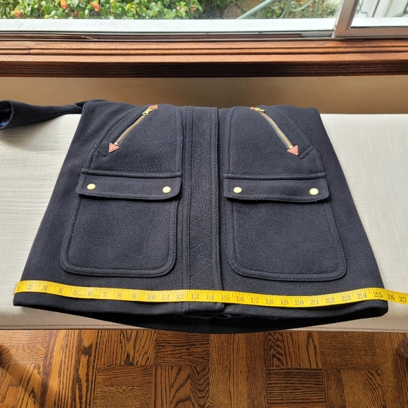 New! J CREW sz 10P 10 Petite Chateau Parka Italian Stadium Wool Black NWT - Picture 5 of 14